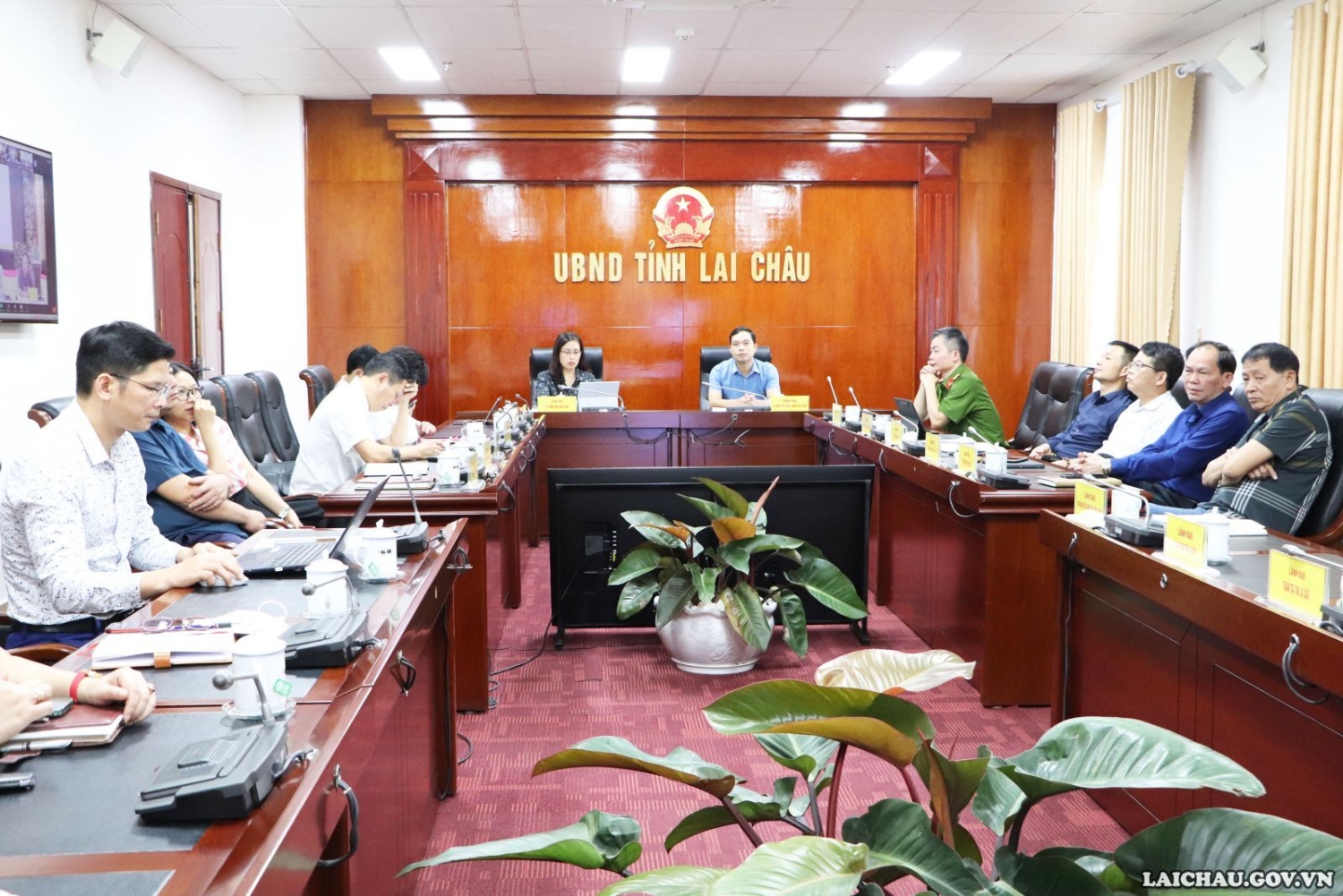 Các đại biểu dự Hội thảo tại điểm cầu tỉnh Lai Châu.